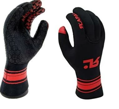 RAFA'L Gants Rafal Hiver Néoprène Noirs Et Rouges 3 RAFA'L Gants Rafal Hiver Néoprène Noirs Et Rouges