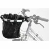 Panier Avant De Vélo P&A Amovible Noir à Fleurs -accessoires de vélo Ventes panier tissu synthetique imprime 2 big