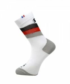 RAFA'L Chaussettes Hautes Rafal Stripes Carbone White Red 39/42