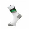 RAFA'L Chaussettes Hautes Rafal Stripes Carbone Blanches Vertes -accessoires de vélo Ventes stripes blanches vertes big